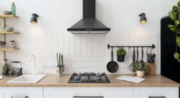 Modern room with furniture