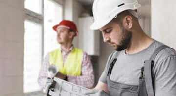 2 mans doing home inspection