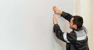 Home inspector working